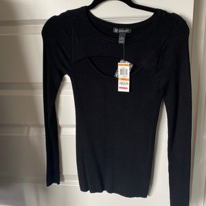 INC sexy cutout black sweater, long sleeve, NWT. Never worn